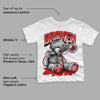 Red Cement 4S DopeSkill Toddler Kids T-shirt Sick Bear Graphic