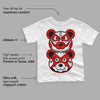 Red Cement 4S DopeSkill Toddler Kids T-shirt Leather Bear Graphic