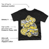 Yellow Snakeskin 11s DopeSkill Toddler Kids T-shirt Bear Steals Sneaker Graphic