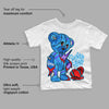 University Blue Toe 1s DopeSkill Toddler Kids T-shirt Broken Heart Graphic