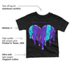 Aqua 6s DopeSkill Toddler Kids T-shirt Slime Drip Heart Graphic