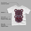 Burgundy 5s DopeSkill Toddler Kids T-shirt Leather Bear Graphic