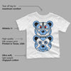 Powder Blue 9s DopeSkill Toddler Kids T-shirt Leather Bear Graphic