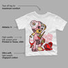 Red Stardust 3s DopeSkill Toddler Kids T-shirt Broken Heart Graphic