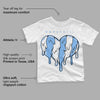 Powder Blue 9s DopeSkill Toddler Kids T-shirt Slime Drip Heart Graphic