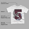 Burgundy 5s DopeSkill Toddler Kids T-shirt No.5 Graphic