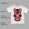 Black Toe 1s DopeSkill Toddler Kids T-shirt Leather Bear Graphic