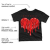 Satin Bred 1s DopeSkill Toddler Kids T-shirt Slime Drip Heart Graphic