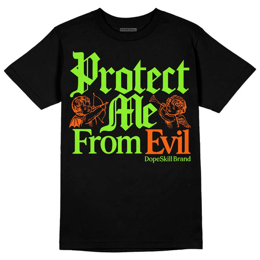 Neon Green Sneakers DopeSkill T-Shirt Protect Me From Evil Graphic Streetwear - Black