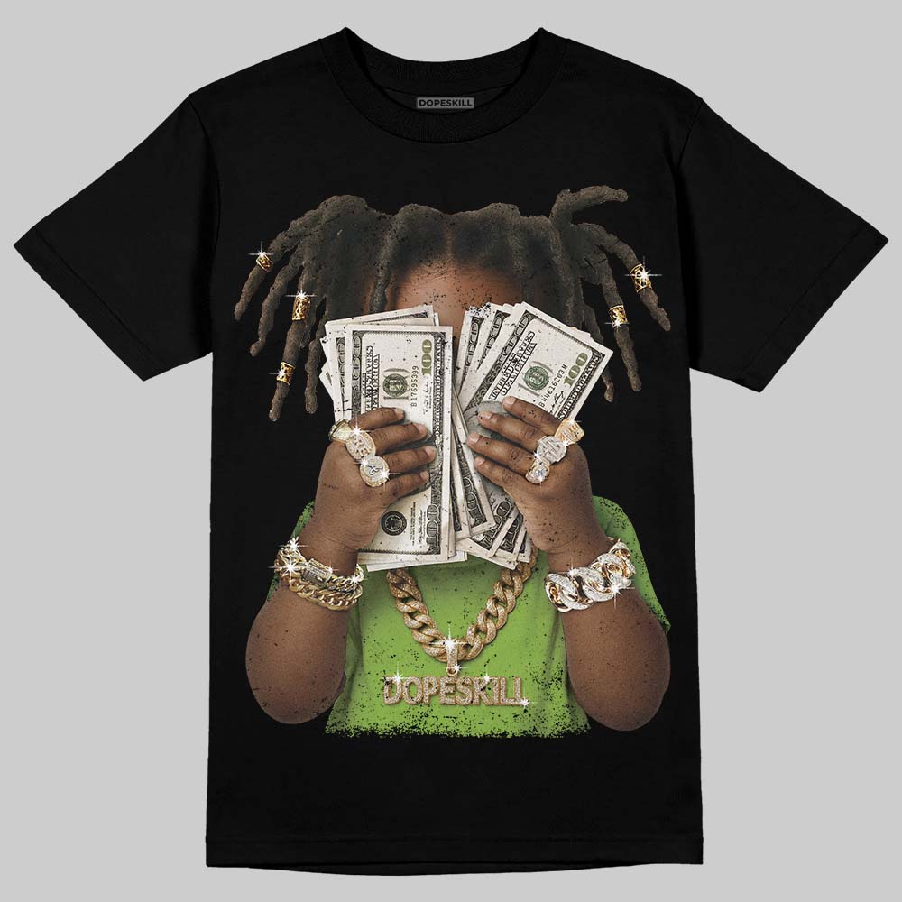 Neon Green Sneakers DopeSkill T-Shirt Rich Youth Graphic Streetwear - Black