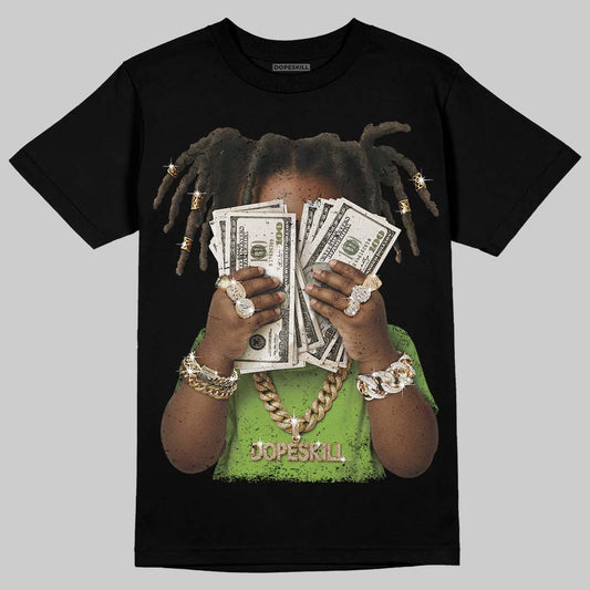 Neon Green Sneakers DopeSkill T-Shirt Rich Youth Graphic Streetwear - Black