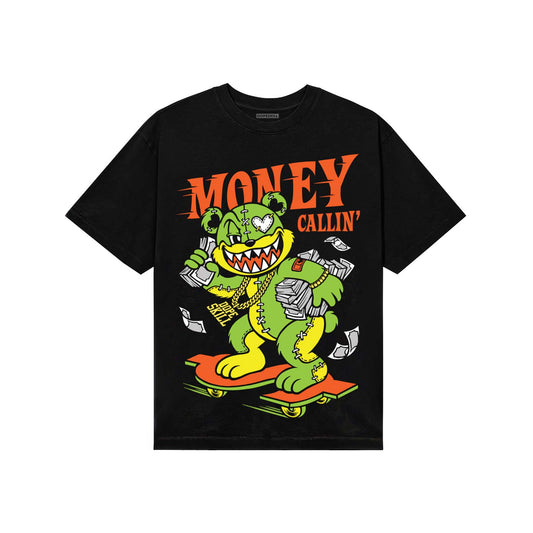 Neon Green Sneakers DopeSkill T-Shirt Money Callin' Graphic Streetwear - Black