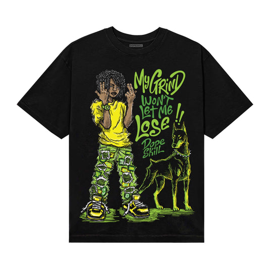 Neon Green Sneakers DopeSkill T-Shirt My Grind Won't Let Me Lose Graphic Streetwear - black