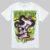 Neon Green Sneakers DopeSkill T-Shirt Drip or Die Graphic Streetwear - White 