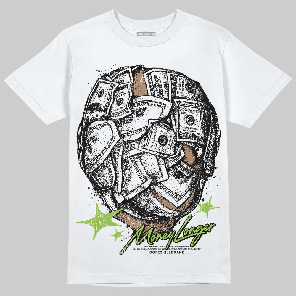 Neon Green Sneakers DopeSkill T-Shirt Money Longer Graphic Streetwear - White
