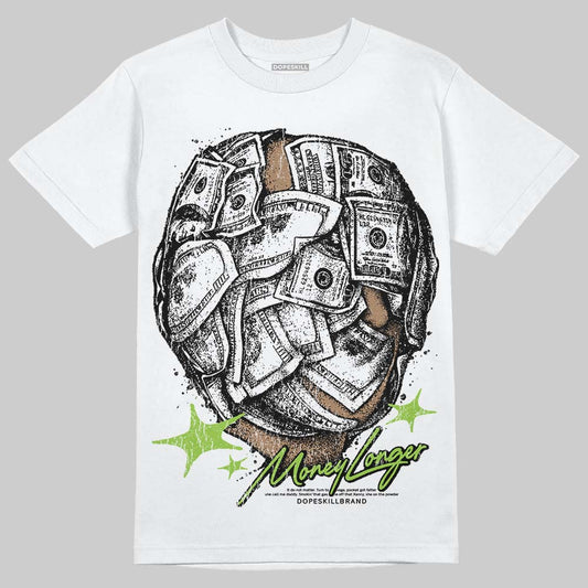 Neon Green Sneakers DopeSkill T-Shirt Money Longer Graphic Streetwear - White