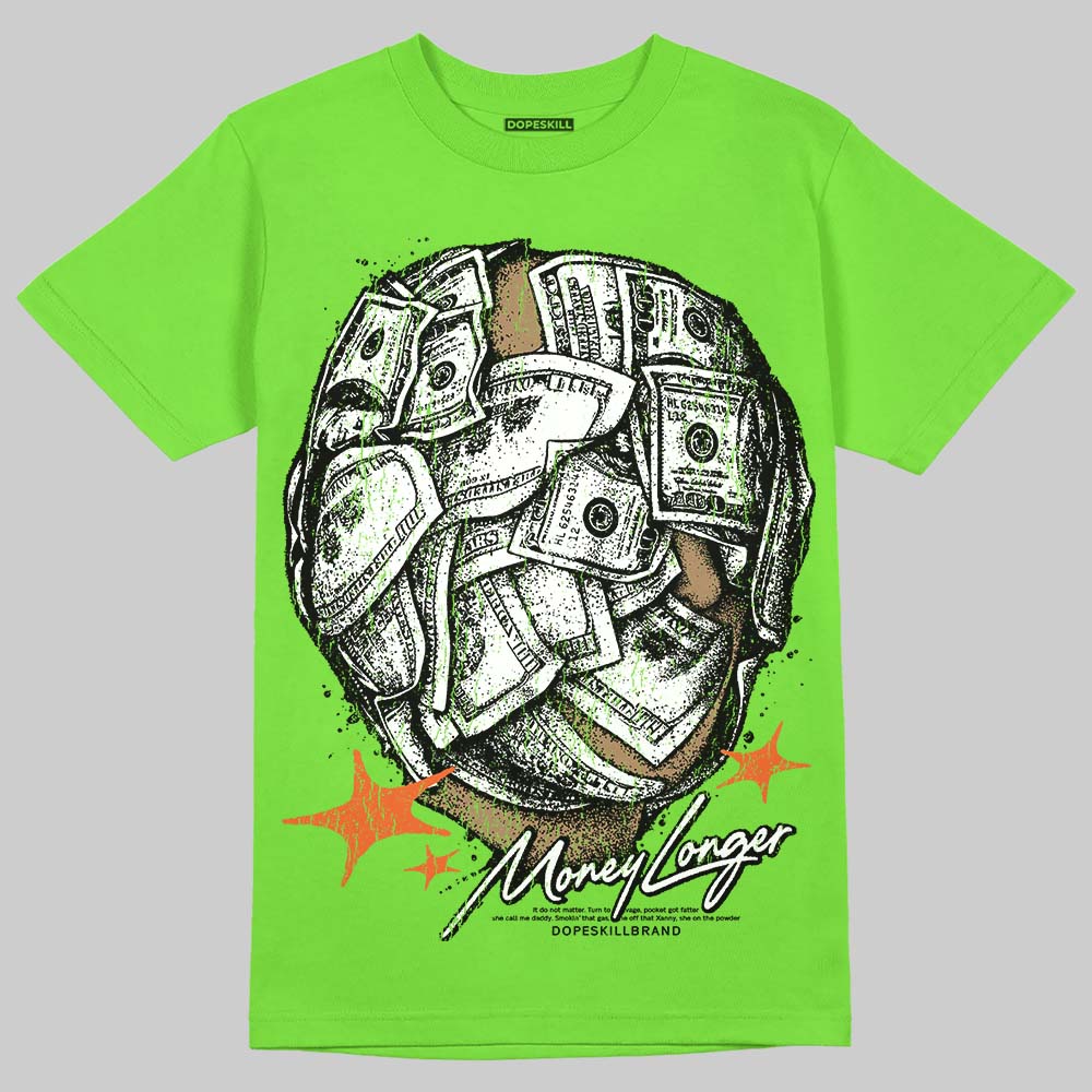 Neon Green Sneakers DopeSkill T-Shirt Money Longer Graphic Streetwear  Lime