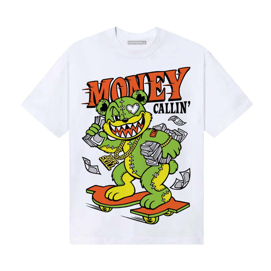 Neon Green Sneakers DopeSkill T-Shirt Money Callin' Graphic Streetwear - White