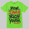 Neon Green Sneakers DopeSkill T-Shirt Mom, I Am A Rich Youth Graphic Streetwear - Lime