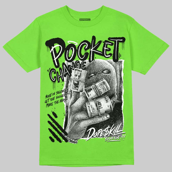 Neon Green Sneakers DopeSkill T-Shirt Pocket Change Graphic Streetwear - Lime