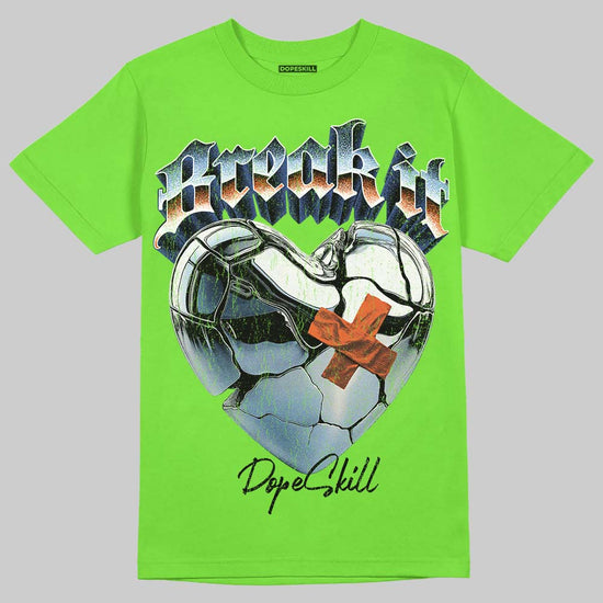 Neon Green Sneakers DopeSkill T-Shirt Break It Graphic Streetwear - Lime