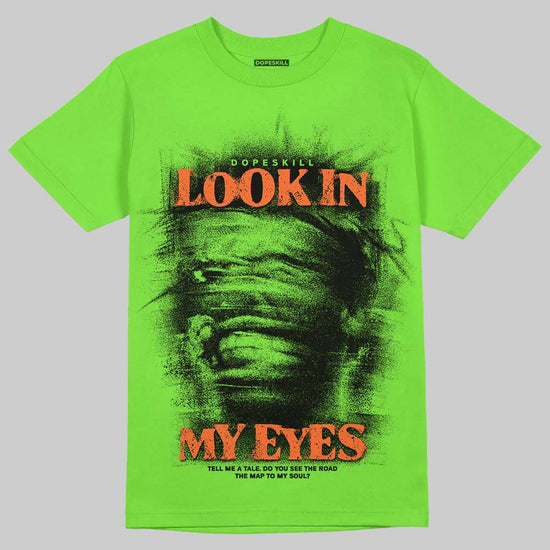 Neon Green Sneakers DopeSkill T-Shirt Look In My Eyes Graphic Streetwear - Lime