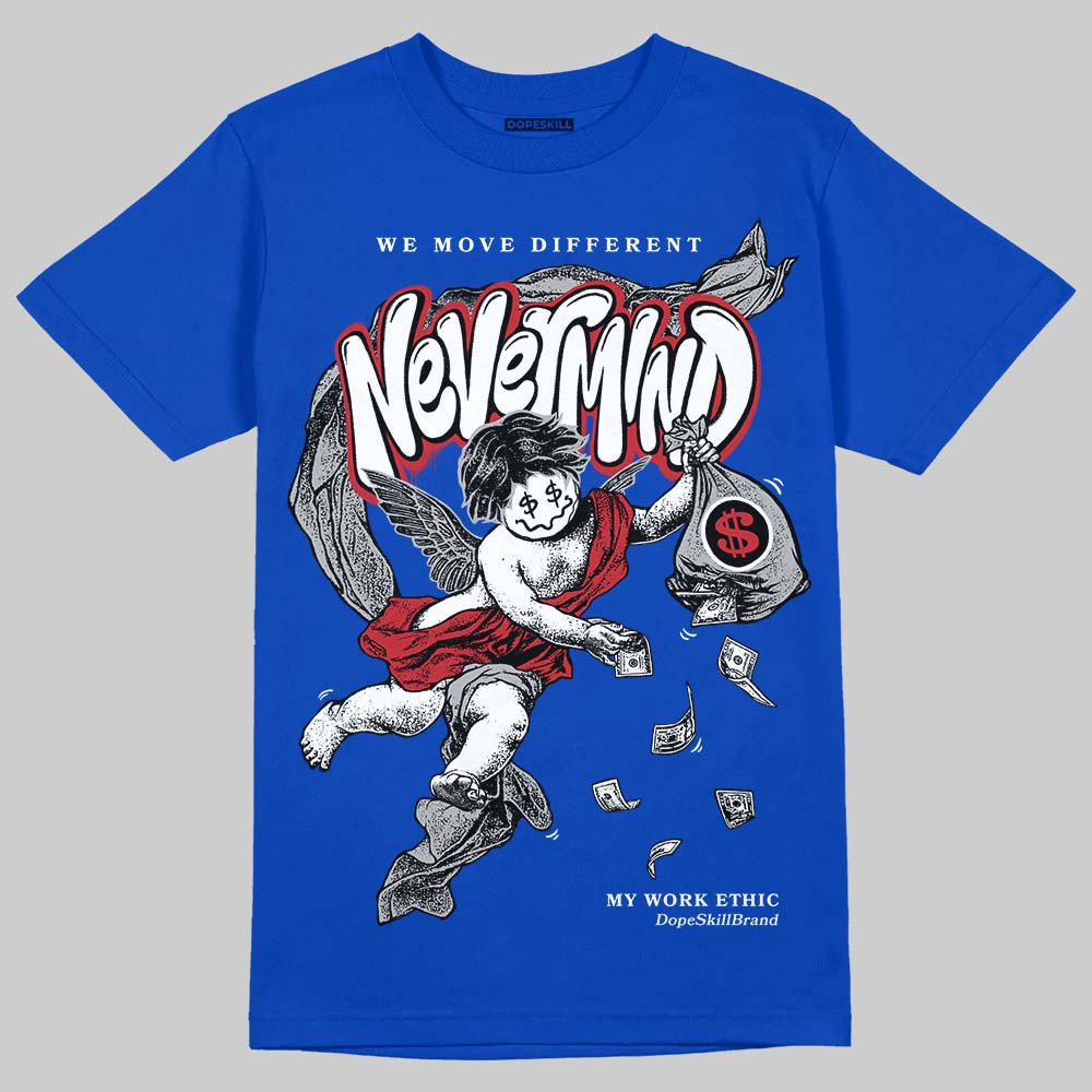 Jordan 3 "True Blue" DopeSkill T-Shirt Nevermind Graphic Streetwear - Royal