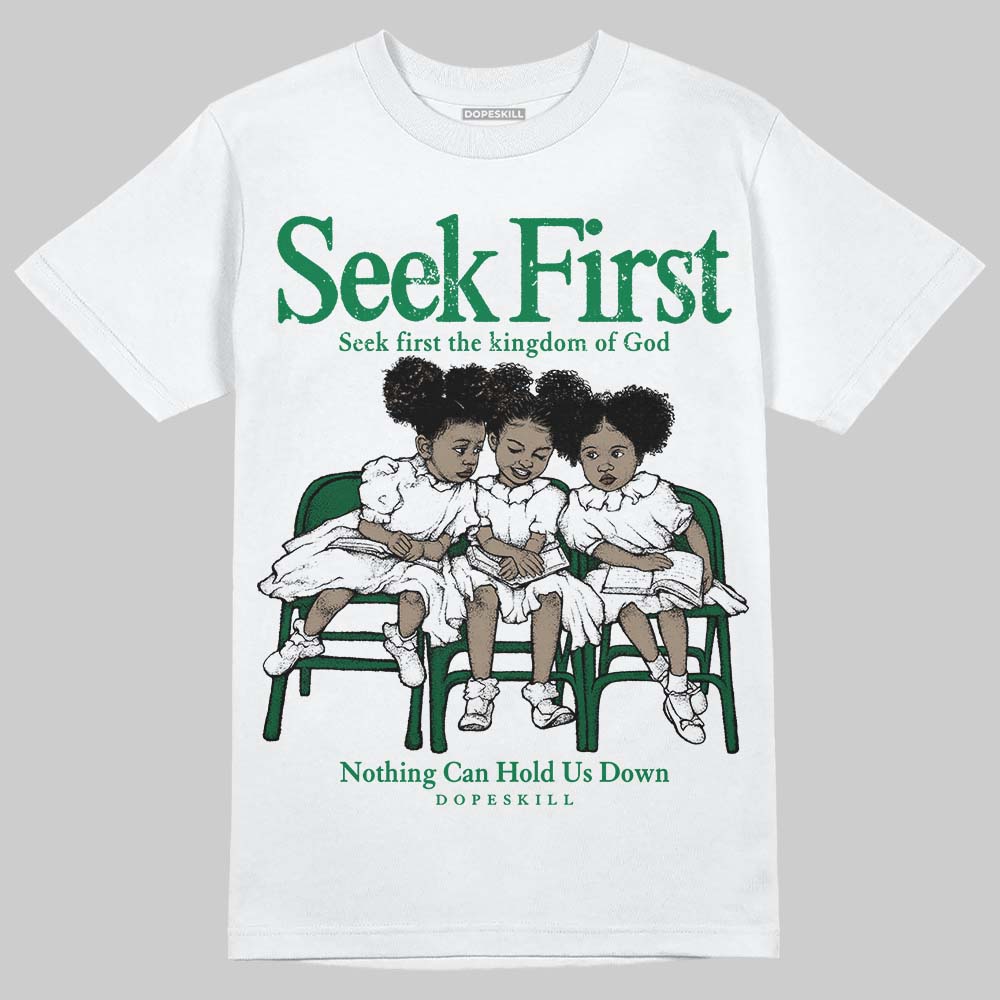 Green Sneakers DopeSkill T-Shirt New Seek First Graphic Streetwear - White