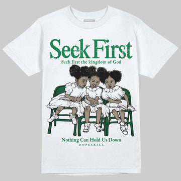 Green Sneakers DopeSkill T-Shirt New Seek First Graphic Streetwear - White