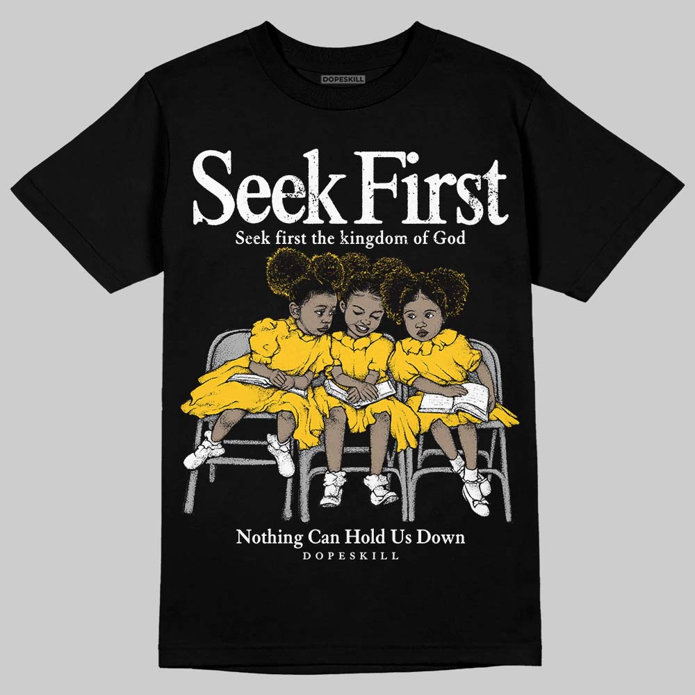 Yellow Sneakers DopeSkill T-Shirt New Seek First Graphic Streetwear - Black