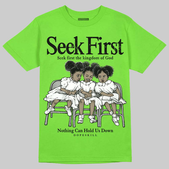 Neon Green Sneakers DopeSkill T-Shirt New Seek First Graphic Streetwear - Lime