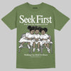 Olive Sneakers DopeSkill T-Shirt New Seek First Graphic Streetwear - Military Green