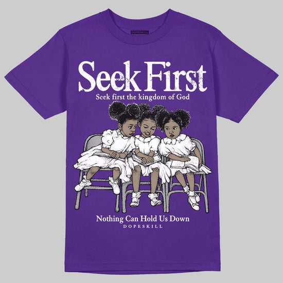 PURPLE Sneakers DopeSkill T-Shirt New Seek First Graphic Streetwear - Purple