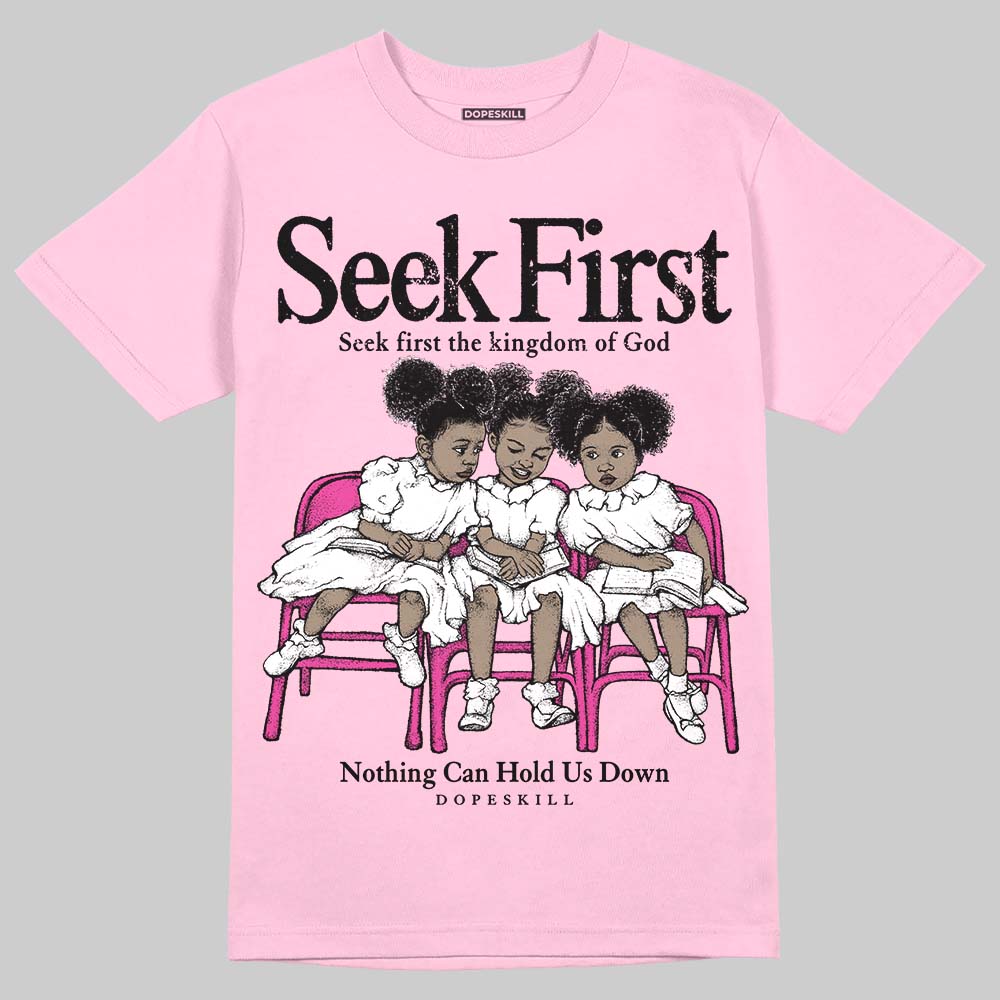 Pink Sneakers DopeSkill T-Shirt New Seek First Graphic Streetwear - Light Pink