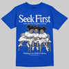 Royal Blue Sneakers DopeSkill T-Shirt New Seek First Graphic Streetwear - Royal