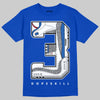 Jordan 3 "True Blue" DopeSkill T-Shirt No.3 Graphic Streetwear - Royal