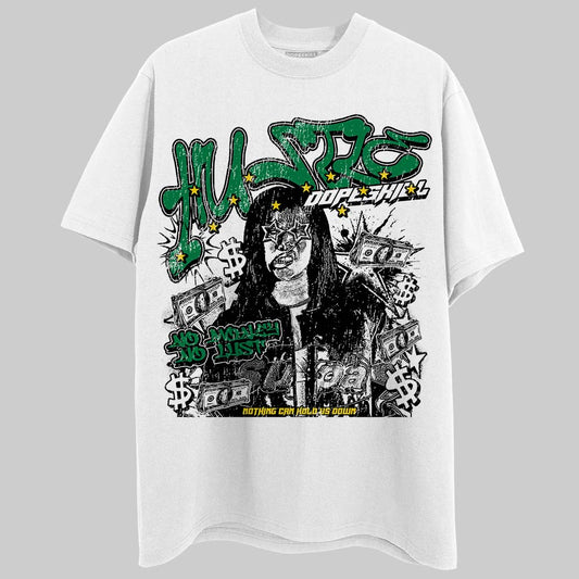 Green Sneakers DopeSkill T-Shirt No Money No Lust Graphic Streetwear - White