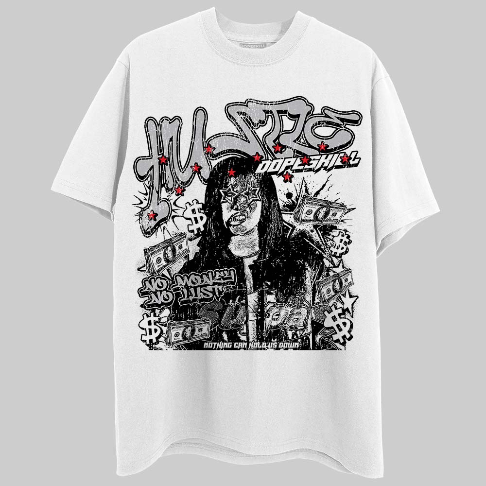 Grey Sneakers DopeSkill T-Shirt No Money No Lust Graphic Streetwear - White