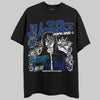 Royal Blue Sneakers DopeSkill T-Shirt No Money No Lust Graphic Streetwear - Black