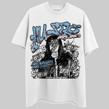 University Blue Sneakers DopeSkill T-Shirt No Money No Lust Graphic Streetwear - White