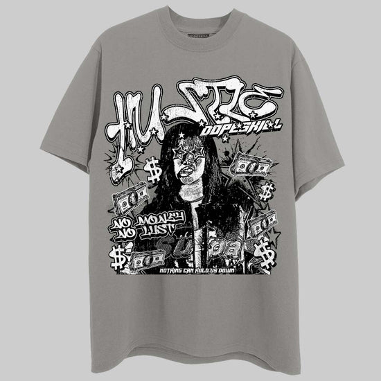 Grey Sneakers DopeSkill T-Shirt No Money No Lust Graphic Streetwear - Gravel