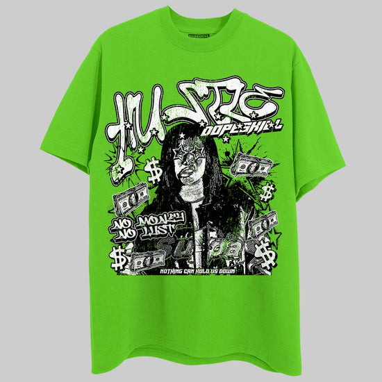 Neon Green Sneakers DopeSkill T-Shirt No Money No Lust Graphic Streetwear - Lime