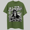 Olive Sneakers DopeSkill T-Shirt No Money No Lust Graphic Streetwear - Military Green