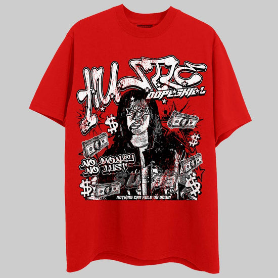 Red Sneakers DopeSkill T-Shirt No Money No Lust Graphic Streetwear - Red
