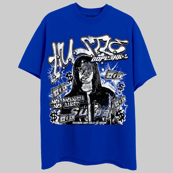 Royal Blue Sneakers DopeSkill T-Shirt No Money No Lust Graphic Streetwear - Royal