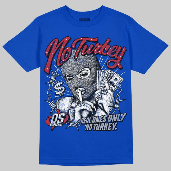 Jordan 3 "True Blue" DopeSkill T-Shirt No Turkey Graphic Streetwear - Royal