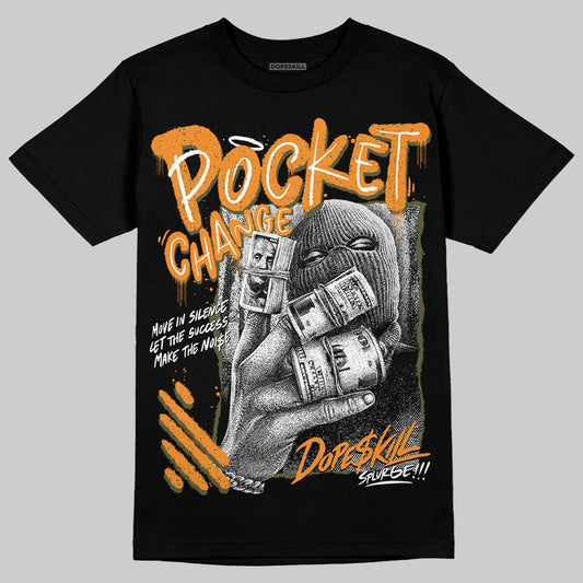 Jordan 5 "Olive" DopeSkill T-Shirt Pocket Change Graphic Streetwear - Black