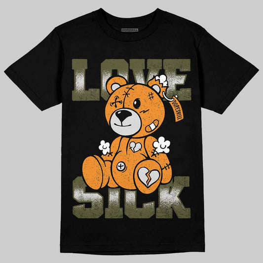 Jordan 5 "Olive" DopeSkill T-Shirt Love Sick Graphic Streetwear - Black
