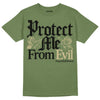 Olive Sneakers DopeSkill Olive T-Shirt Protect Me From Evil Graphic Streetwear