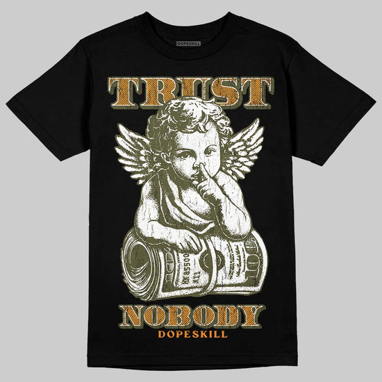 Olive Sneakers DopeSkill T-Shirt Trust Nobody Graphic Streetwear - Black